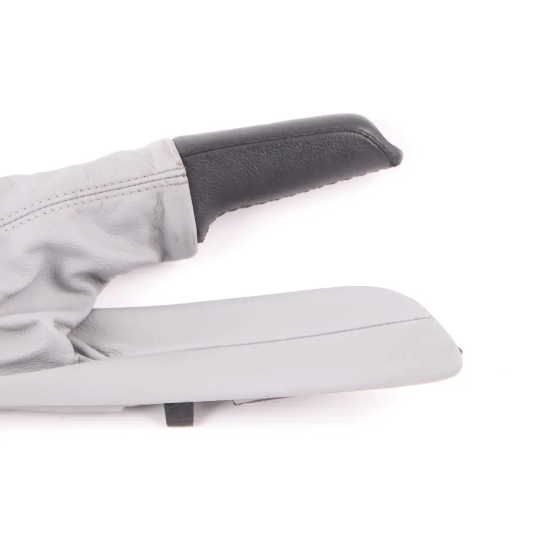 Handbrake Lever BMW E82 E87 LCI E88 Leather Cover Part Gaiter Grey to with Part number 9142754 Handbrake Lever BMW E82 E87 LCI E88 Leather Cover Part Gaiter Grey - SKU rhd-9142754 - Part number 9142754
