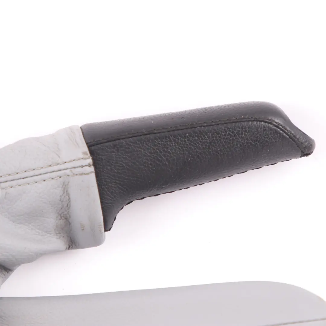 Handbrake Lever BMW E82 E87 LCI E88 Leather Cover Part Gaiter Grey to with Part number 9142754 Handbrake Lever BMW E82 E87 LCI E88 Leather Cover Part Gaiter Grey - SKU rhd-9142754 - Part number 9142754