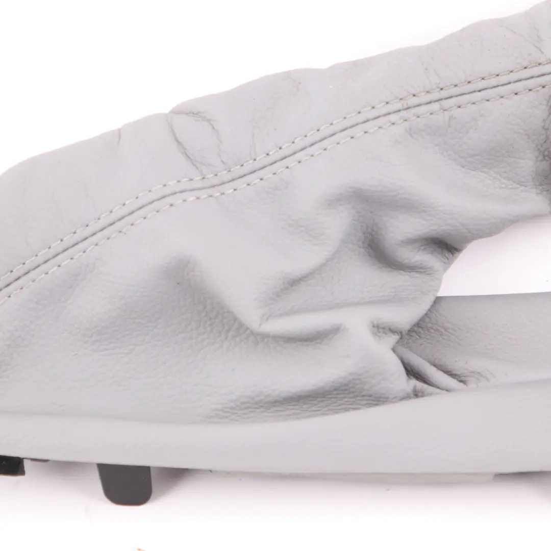 Handbrake Lever BMW E82 E87 LCI E88 Leather Cover Part Gaiter Grey to with Part number 9142754 Handbrake Lever BMW E82 E87 LCI E88 Leather Cover Part Gaiter Grey - SKU rhd-9142754 - Part number 9142754