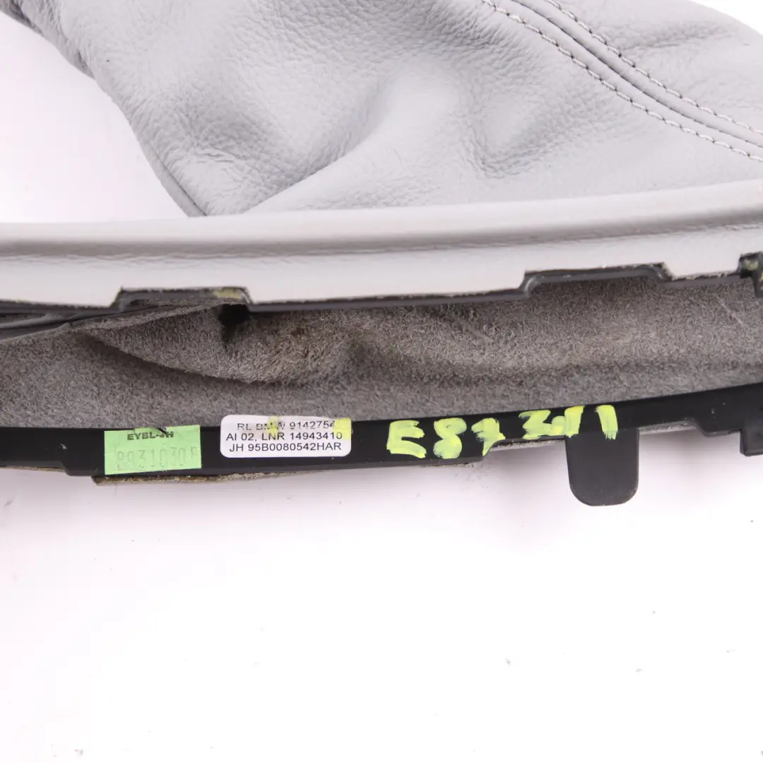  Handbrake Lever BMW E82 E87 LCI E88 Leather Cover Part Gaiter Grey - SKU rhd-9142754 - Part number 9142754