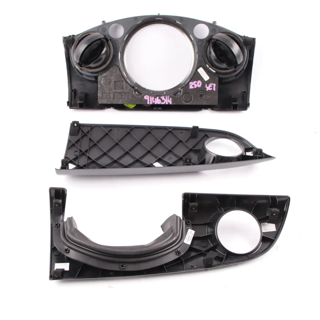 Set Dashboard Panel Trim Strip Cover Anthracite Chrome to Mini Cabrio R50 with Part number 9146314 Mini Cabrio R50 Set Dashboard Panel Trim Strip Cover Anthracite Chrome - SKU rhd-9146314 - Part number 9146314