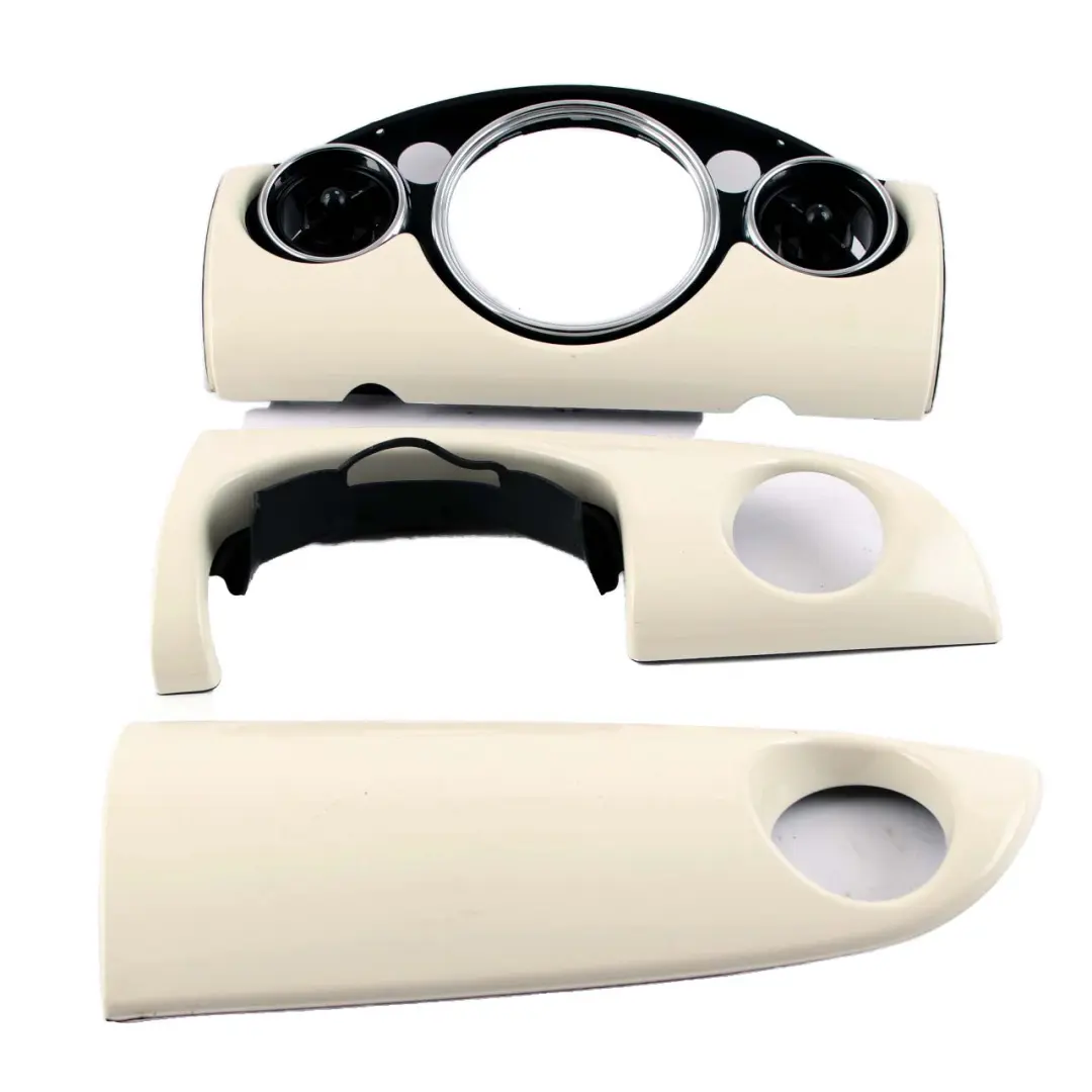 Set Dash Dashboard Panel Trim Strip Cover Pepper White to Mini Cooper One R52 with Part number 9146327 Mini Cooper One R52 Set Dash Dashboard Panel Trim Strip Cover Pepper White - SKU rhd-9146327 - Part number 9146327
