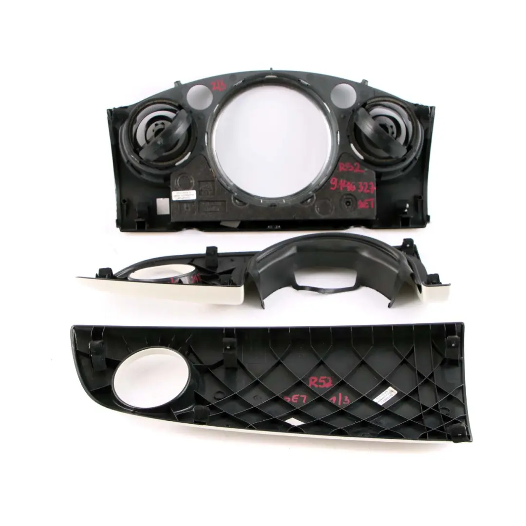 Mini Cooper One R52 Set Dash Dashboard Panel Trim Strip Cover Pepper White - SKU rhd-9146327 - Part number 9146327
