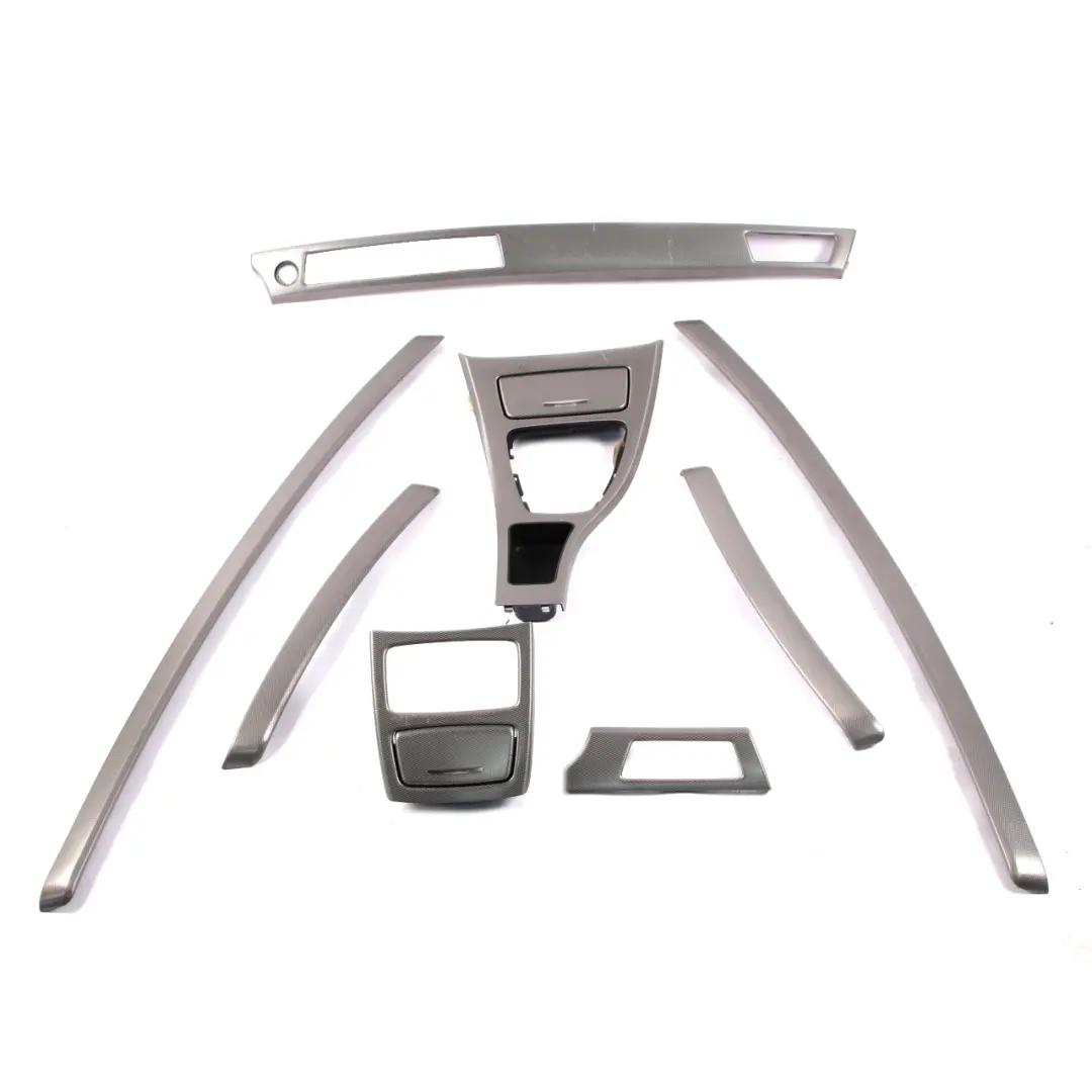 Dashboard Trim BMW E92 Interior Cover Centre Console Strip Set Glacier Silver to with Part number 9148505 Dashboard Trim BMW E92 Interior Cover Centre Console Strip Set Glacier Silver - SKU rhd-9148505-2 - Part number 9148505