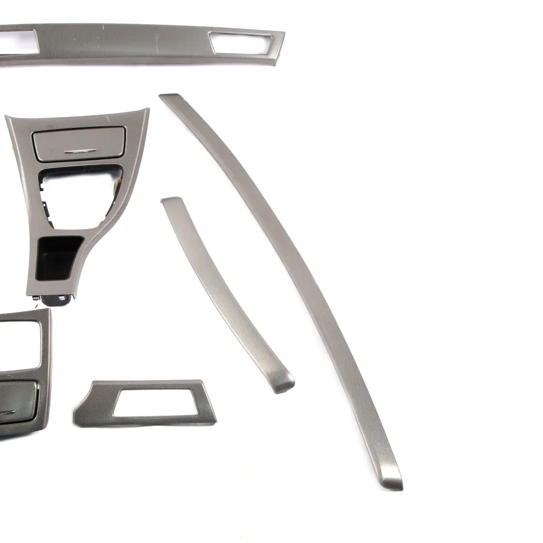 Dashboard Trim BMW E92 Interior Cover Centre Console Strip Set Glacier Silver to with Part number 9148505 Dashboard Trim BMW E92 Interior Cover Centre Console Strip Set Glacier Silver - SKU rhd-9148505-2 - Part number 9148505