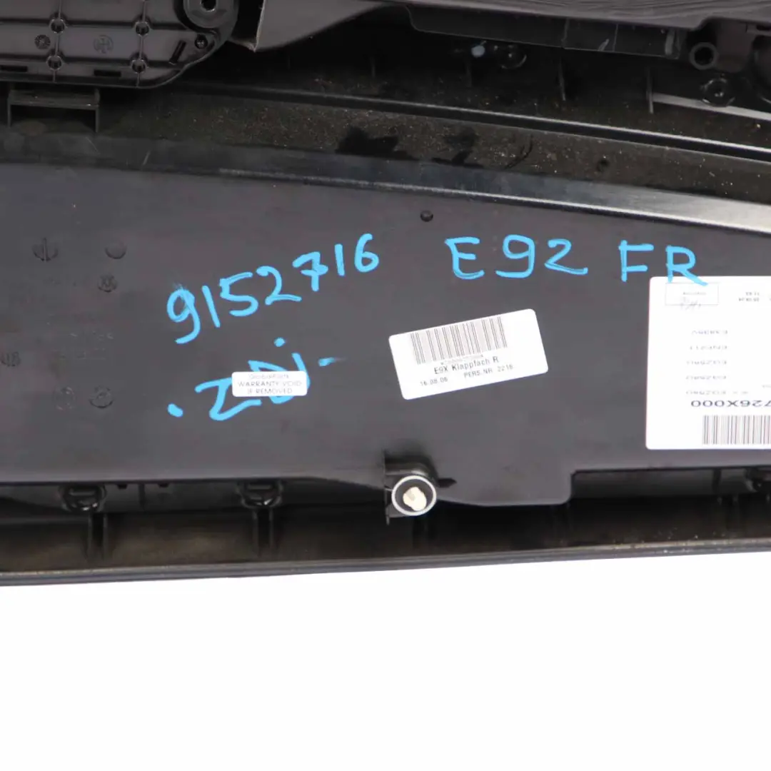 Door Card Front Right O/S Lining Trim Panel Cloth Leather Anthracite to BMW E92 E93 with Part number 9152716 BMW E92 E93 Door Card Front Right O/S Lining Trim Panel Cloth Leather Anthracite - SKU rhd-9152716 - Part number 9152716