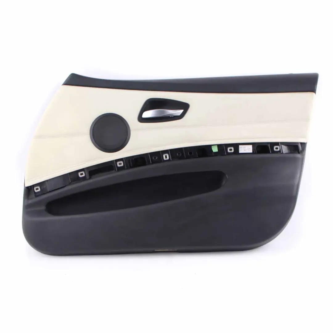 Front Right O/S Driver Door Card Panel Lemon Leather to BMW E90 E91 with Part number 9154210 BMW E90 E91 Front Right O/S Driver Door Card Panel Lemon Leather - SKU rhd-9154210-1 - Part number 9154210