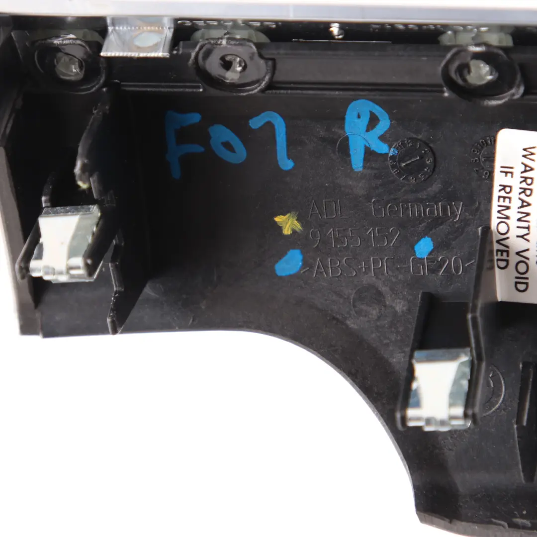 Dashboard Cover Trim Panel Right O/S Aluminium Fine Ground to BMW F01 F02 with Part number 9155152 BMW F01 F02 Dashboard Cover Trim Panel Right O/S Aluminium Fine Ground - SKU rhd-9155152 - Part number 9155152