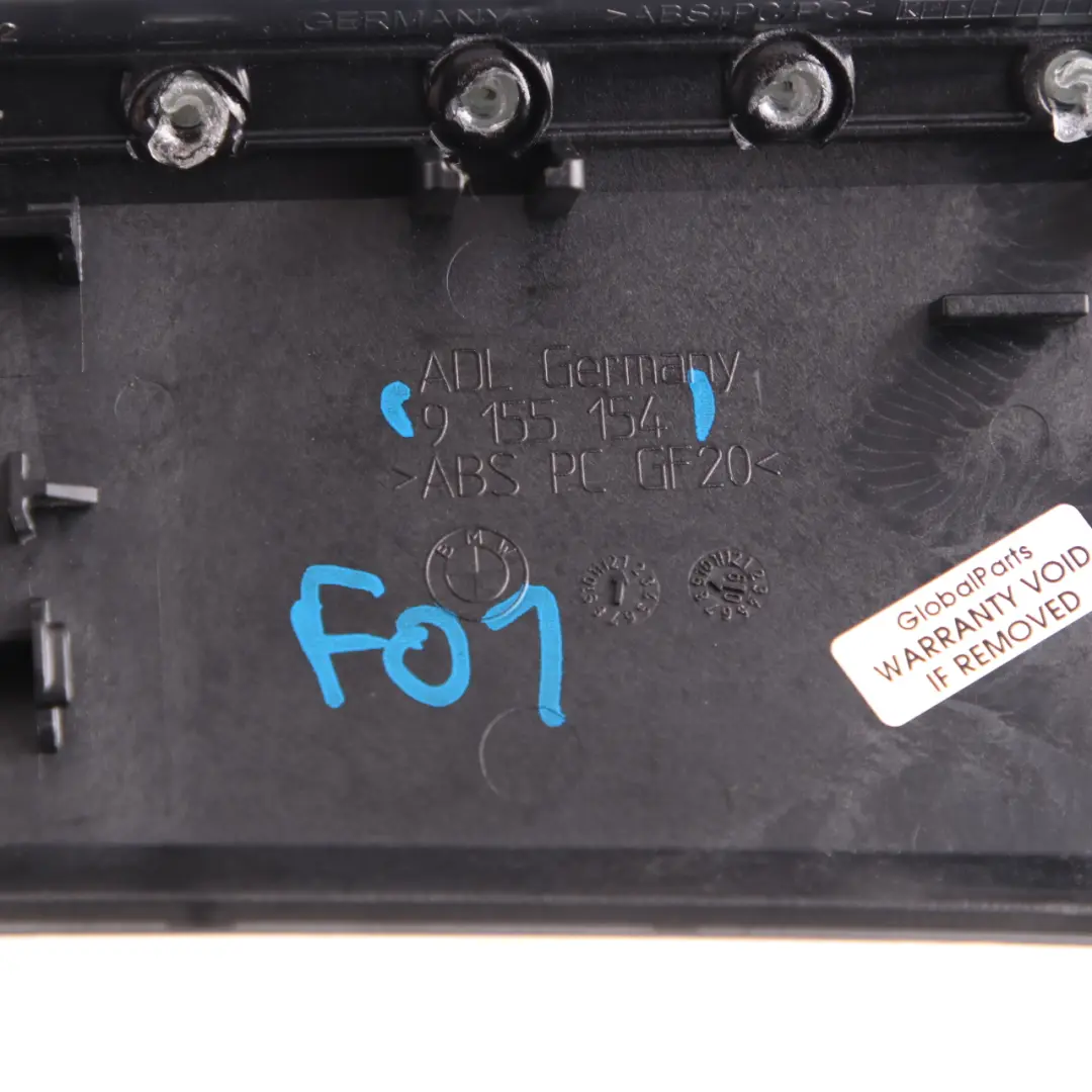 Dashboard Dash Cover Trim Folding Box Aluminium Fine Ground to BMW F01 F02 with Part number 9155154 BMW F01 F02 Dashboard Dash Cover Trim Folding Box Aluminium Fine Ground - SKU rhd-9155154 - Part number 9155154