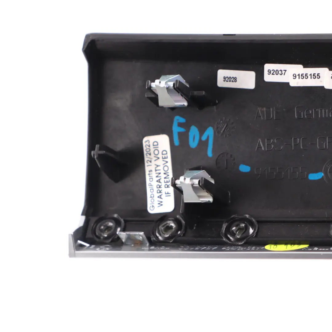 Dashboard Cover Trim BMW F01 F02 Decor Dash Panel Left Aluminium Alu to with Part number 9155155 Dashboard Cover Trim BMW F01 F02 Decor Dash Panel Left Aluminium Alu - SKU rhd-9155155-1 - Part number 9155155