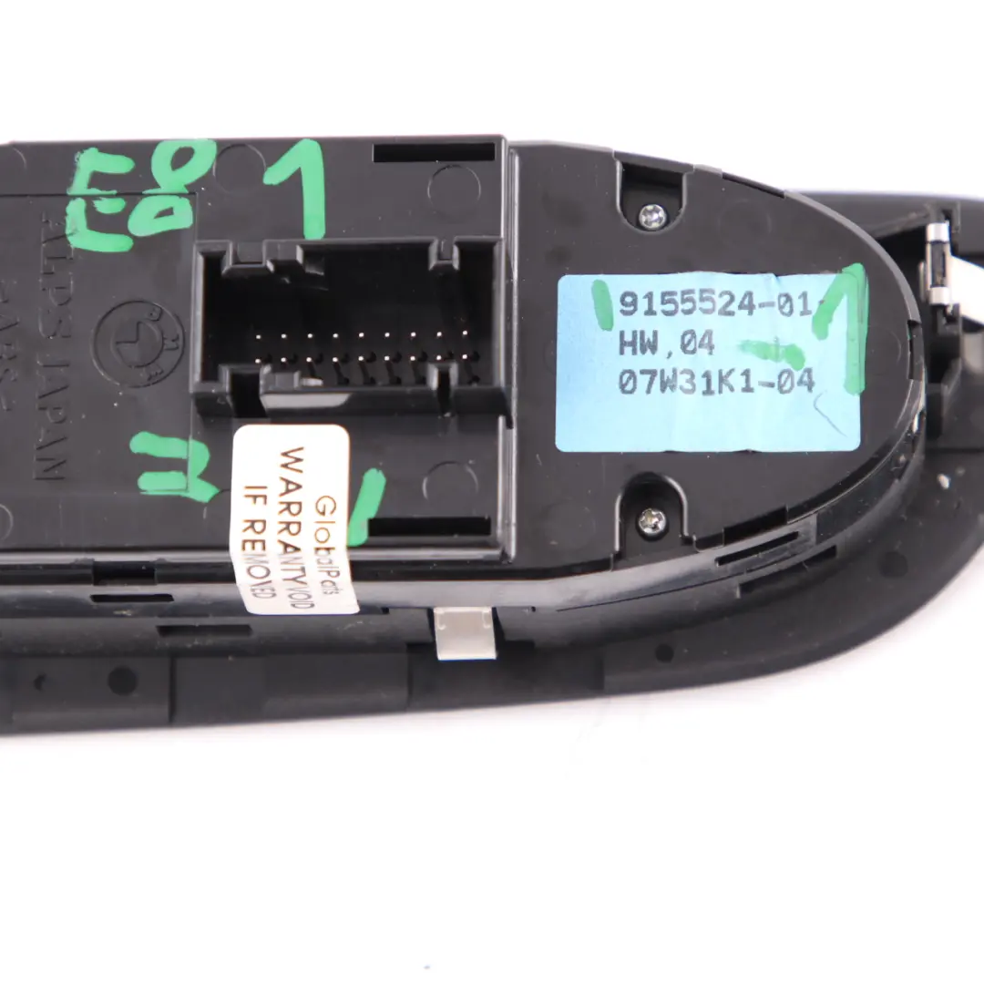 Switch Window Lifter BMW E81 E82 1 Driver Side Right O/S to with Part number 9155524 Switch Window Lifter BMW E81 E82 1 Driver Side Right O/S - SKU rhd-9155524-1 - Part number 9155524