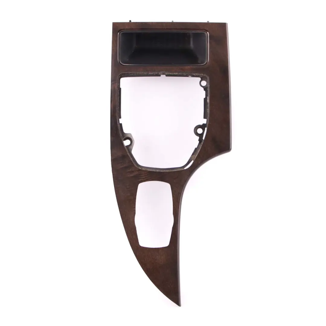 BMW 5 E60 E61 LCI Cover Centre Console Oddments Tray Dark Wood Dunkel - SKU rhd-9156127 - Part number 9156127