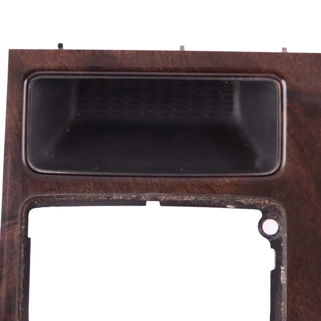 BMW 5 E60 E61 LCI Cover Centre Console Oddments Tray Dark Wood Dunkel - SKU rhd-9156127 - Part number 9156127