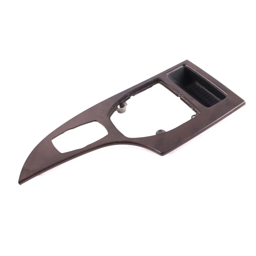 BMW 5 E60 E61 LCI Cover Centre Console Oddments Tray Dark Wood Dunkel - SKU rhd-9156127 - Part number 9156127