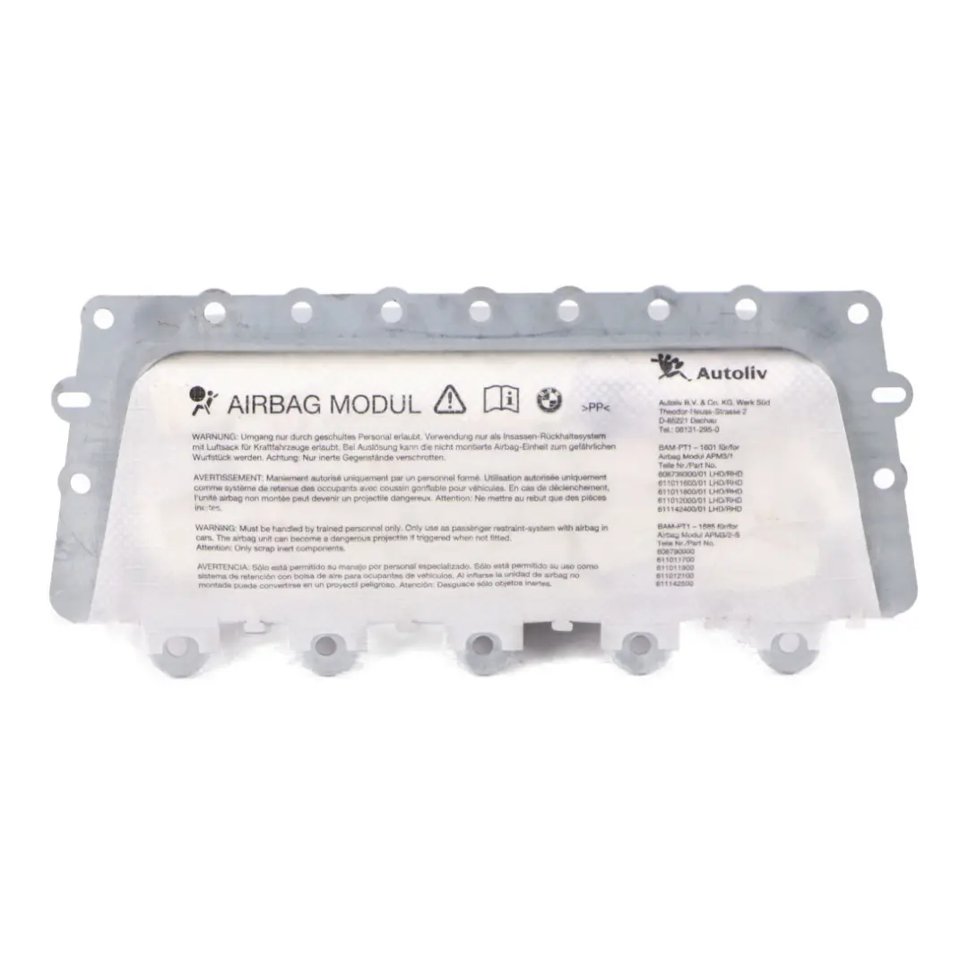 Module Dashboard Passenger Side Dash SRS to BMW F07 GT Air with Part number 9159422 BMW F07 GT Air Module Dashboard Passenger Side Dash SRS - SKU rhd-9159422 - Part number 9159422