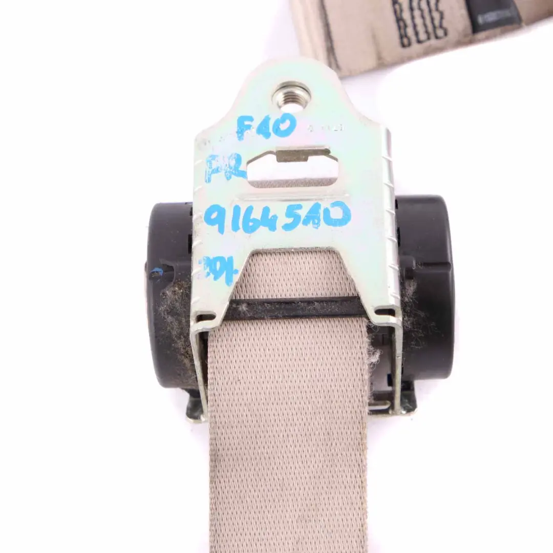 Upper Belt Front Right O/S Seatbelt Oyster to BMW F01 F02 F10 F11 Seat with Part number 9164510 BMW F01 F02 F10 F11 Seat Upper Belt Front Right O/S Seatbelt Oyster - SKU rhd-9164510 - Part number 9164510