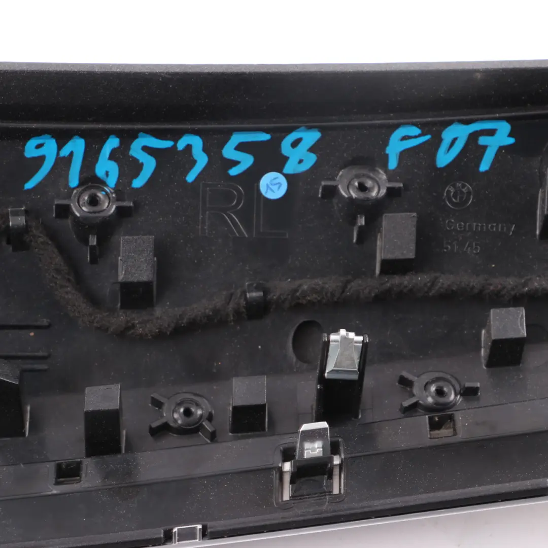 Panel BMW F07 Dashboard Passenger Side Left l panel Trim Satin Silver to with Part number 9165358 Panel BMW F07 Dashboard Passenger Side Left l panel Trim Satin Silver - SKU RHD-9165358 - Part number 9165358