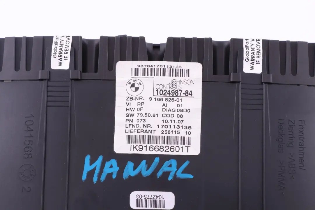 N47S Speedo Clocks Instruments MPH to BMW 1 Series E81 E82 E88 E87 123d with Part number 9166826 BMW 1 Series E81 E82 E88 E87 123d N47S Speedo Clocks Instruments MPH - SKU rhd-9166826 - Part number 9166826