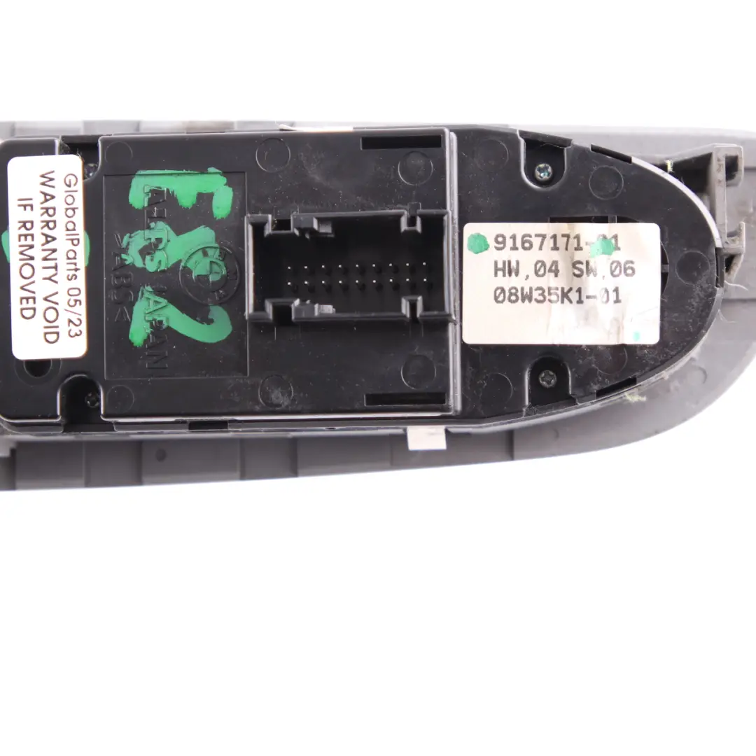 Window Lifter Switch BMW E81 E82 Button Control Unit Grey Driver's Side to with Part number 9167171 Window Lifter Switch BMW E81 E82 Button Control Unit Grey Driver's Side - SKU rhd-9167171 - Part number 9167171