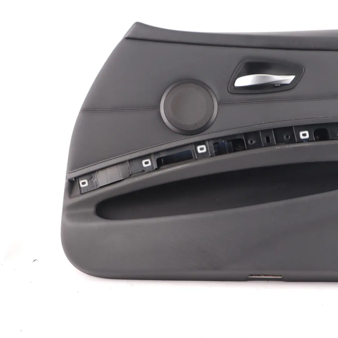 BMW E90 E91 LCI Front Right Door Card O/S Black Leather Trim Panel - SKU rhd-9167822 - Part number 9167822