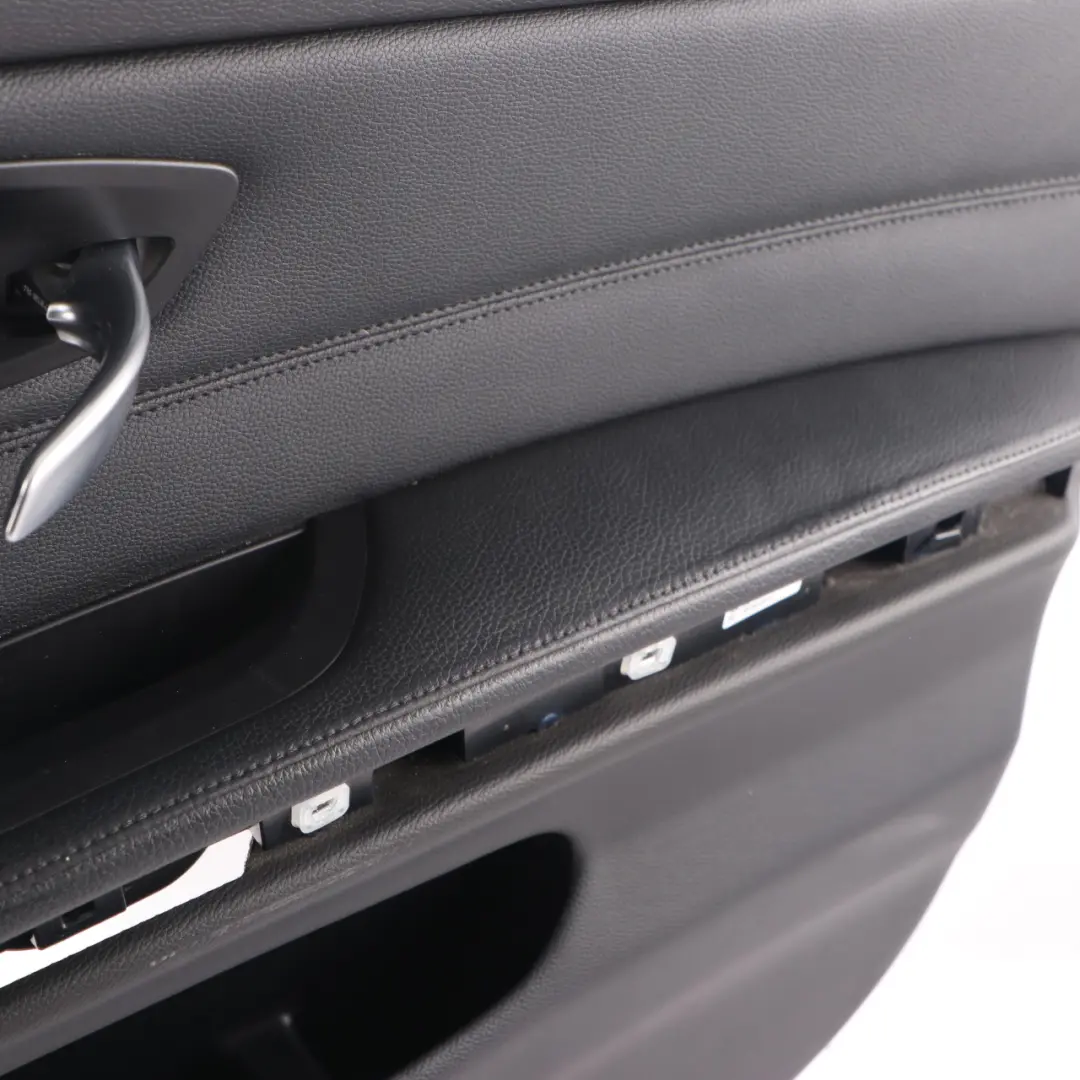 BMW E90 E91 LCI Front Right Door Card O/S Black Leather Trim Panel - SKU rhd-9167822 - Part number 9167822