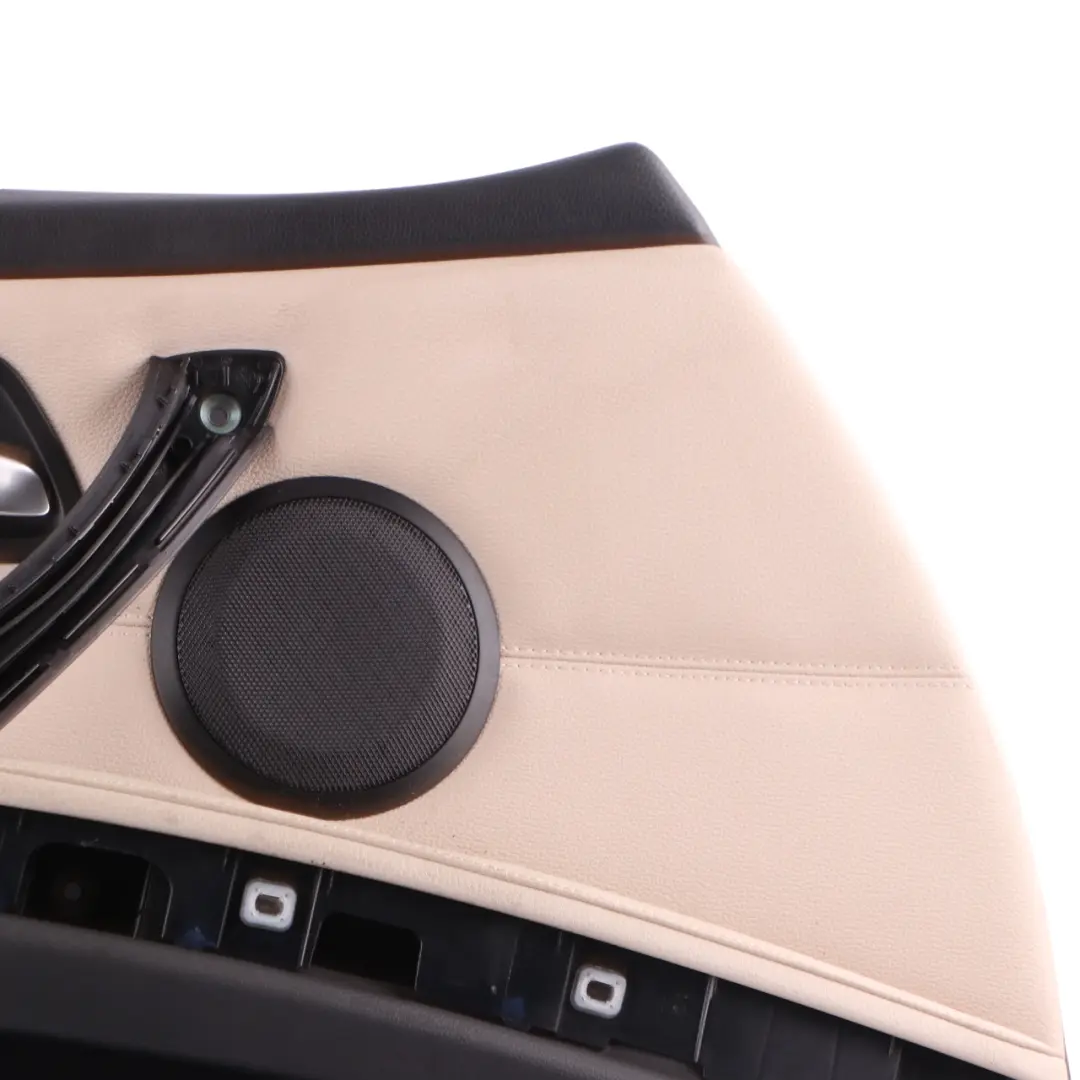 Front Left Door Card N/S Leather Oyster Trim Panel to BMW E90 E91 LCI with Part number 9167829 BMW E90 E91 LCI Front Left Door Card N/S Leather Oyster Trim Panel - SKU rhd-9167829 - Part number 9167829