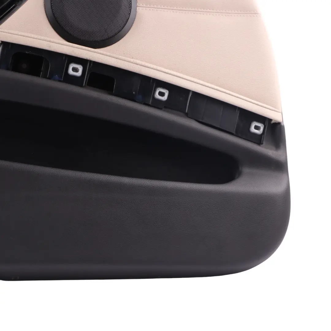 Front Left Door Card N/S Leather Oyster Trim Panel to BMW E90 E91 LCI with Part number 9167829 BMW E90 E91 LCI Front Left Door Card N/S Leather Oyster Trim Panel - SKU rhd-9167829 - Part number 9167829