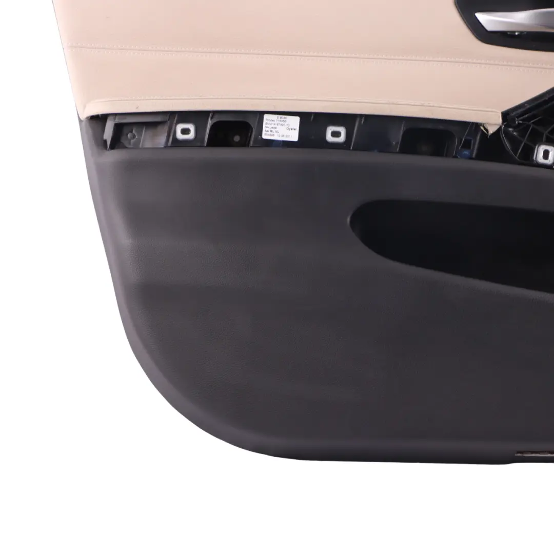 BMW E90 E91 LCI Front Left Door Card N/S Leather Oyster Trim Panel - SKU rhd-9167829 - Part number 9167829
