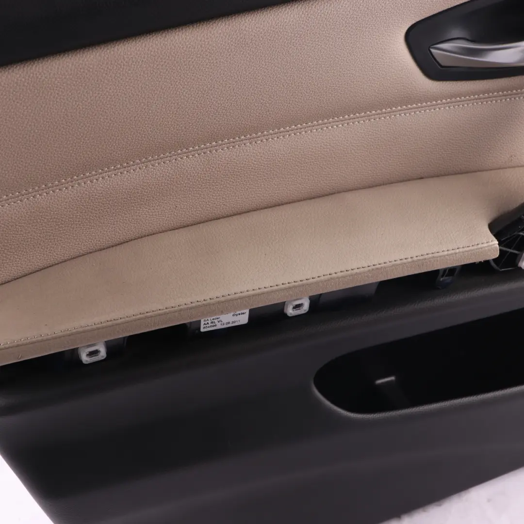 BMW E90 E91 LCI Front Left Door Card N/S Leather Oyster Trim Panel - SKU rhd-9167829 - Part number 9167829
