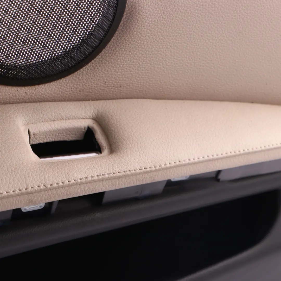 Front Left Door Card N/S Leather Oyster Trim Panel to BMW E90 E91 LCI with Part number 9167829 BMW E90 E91 LCI Front Left Door Card N/S Leather Oyster Trim Panel - SKU rhd-9167829 - Part number 9167829