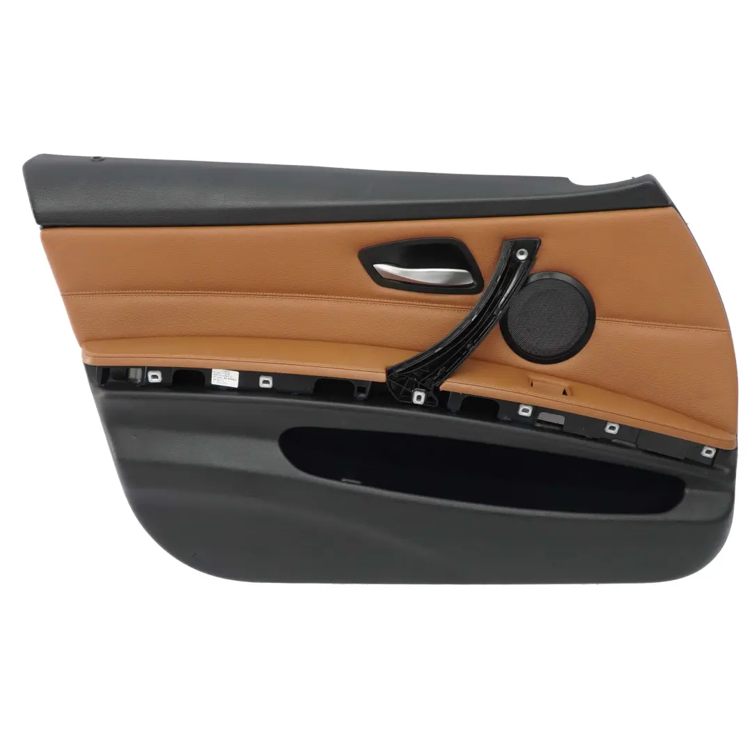Front Left N/S Door Card Panel Leather Dakota Saddle Brown to BMW 3 Series E90 LCI with Part number 9167833 BMW 3 Series E90 LCI Front Left N/S Door Card Panel Leather Dakota Saddle Brown - SKU rhd-9167833 - Part number 9167833