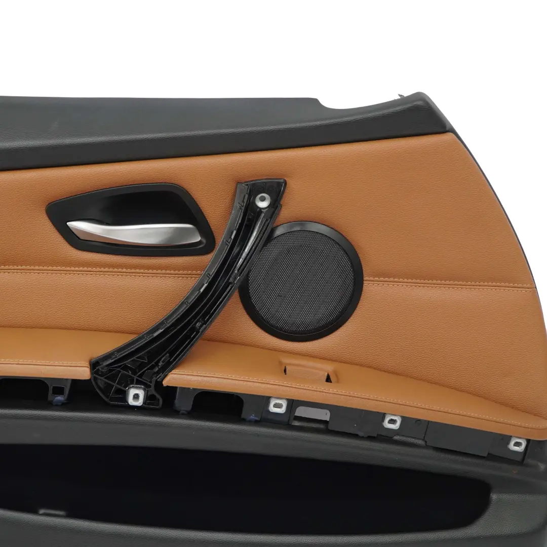 Front Left N/S Door Card Panel Leather Dakota Saddle Brown to BMW 3 Series E90 LCI with Part number 9167833 BMW 3 Series E90 LCI Front Left N/S Door Card Panel Leather Dakota Saddle Brown - SKU rhd-9167833 - Part number 9167833