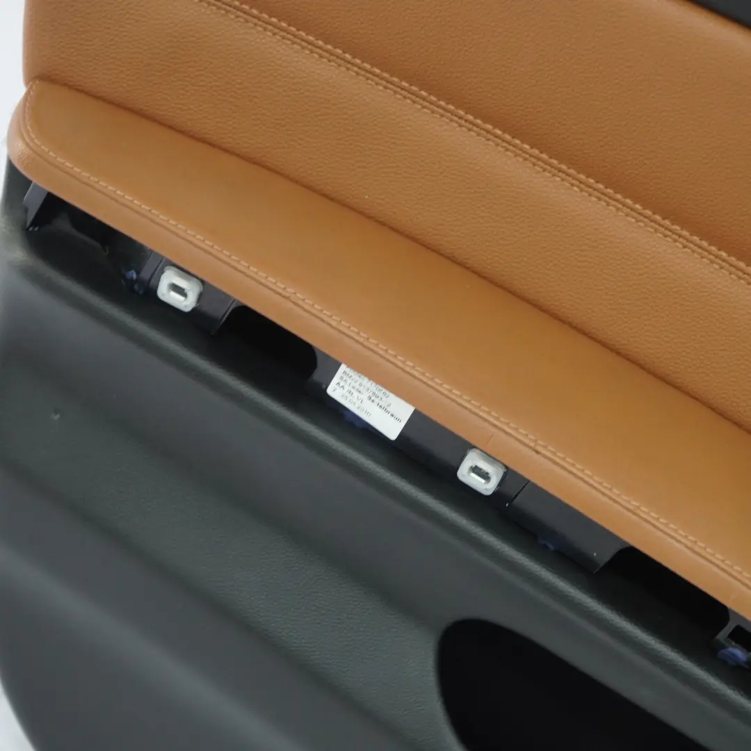 Front Left N/S Door Card Panel Leather Dakota Saddle Brown to BMW 3 Series E90 LCI with Part number 9167833 BMW 3 Series E90 LCI Front Left N/S Door Card Panel Leather Dakota Saddle Brown - SKU rhd-9167833 - Part number 9167833