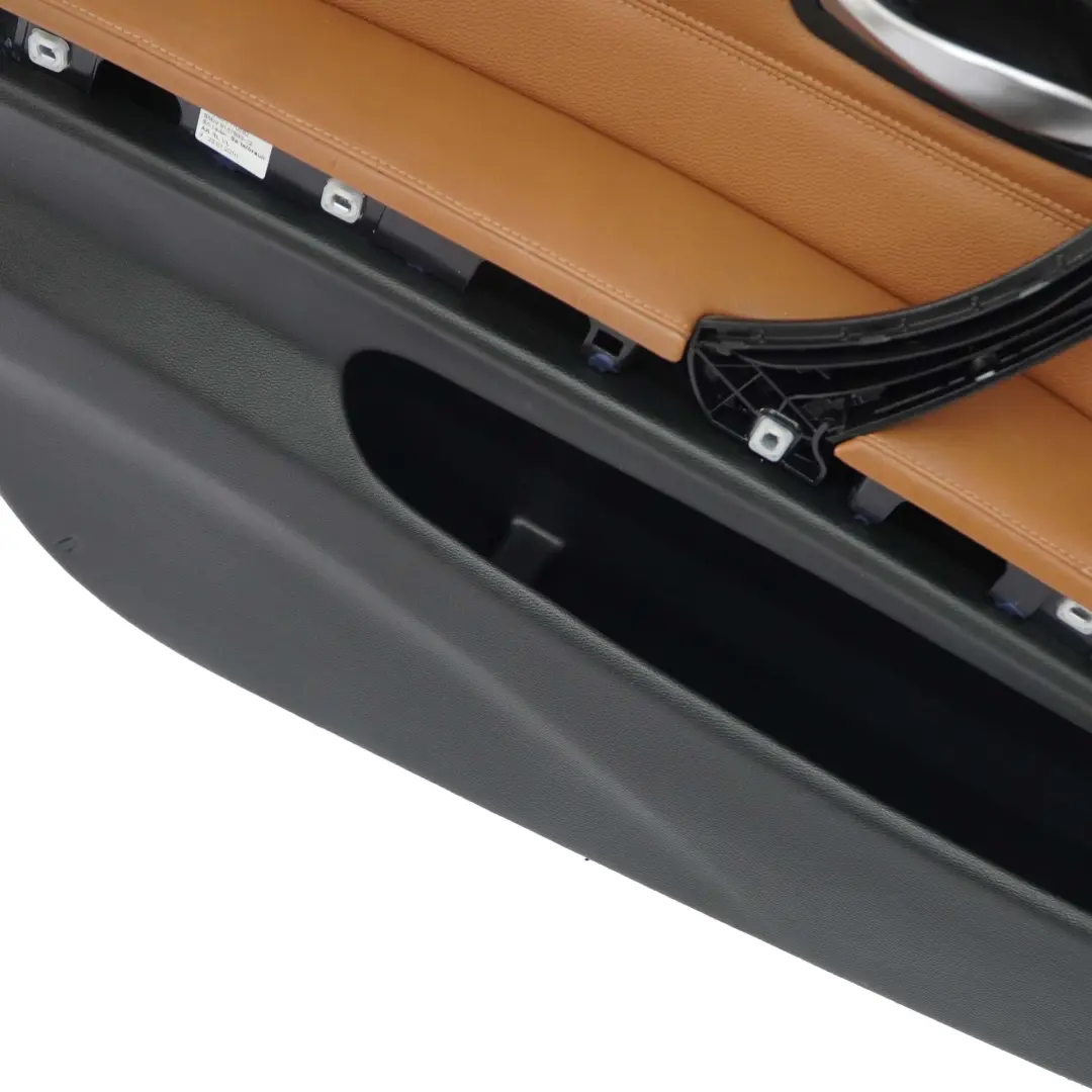Front Left N/S Door Card Panel Leather Dakota Saddle Brown to BMW 3 Series E90 LCI with Part number 9167833 BMW 3 Series E90 LCI Front Left N/S Door Card Panel Leather Dakota Saddle Brown - SKU rhd-9167833 - Part number 9167833