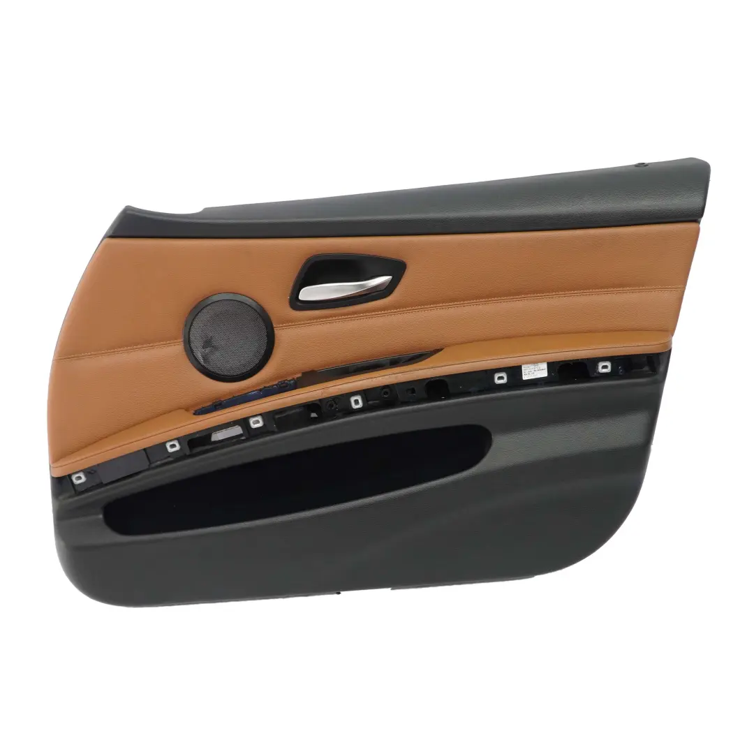 Front Right O/S Door Card Panel Leather Dakota Saddle Brown to BMW 3 Series E90 LCI with Part number 9167834 BMW 3 Series E90 LCI Front Right O/S Door Card Panel Leather Dakota Saddle Brown - SKU rhd-9167834 - Part number 9167834