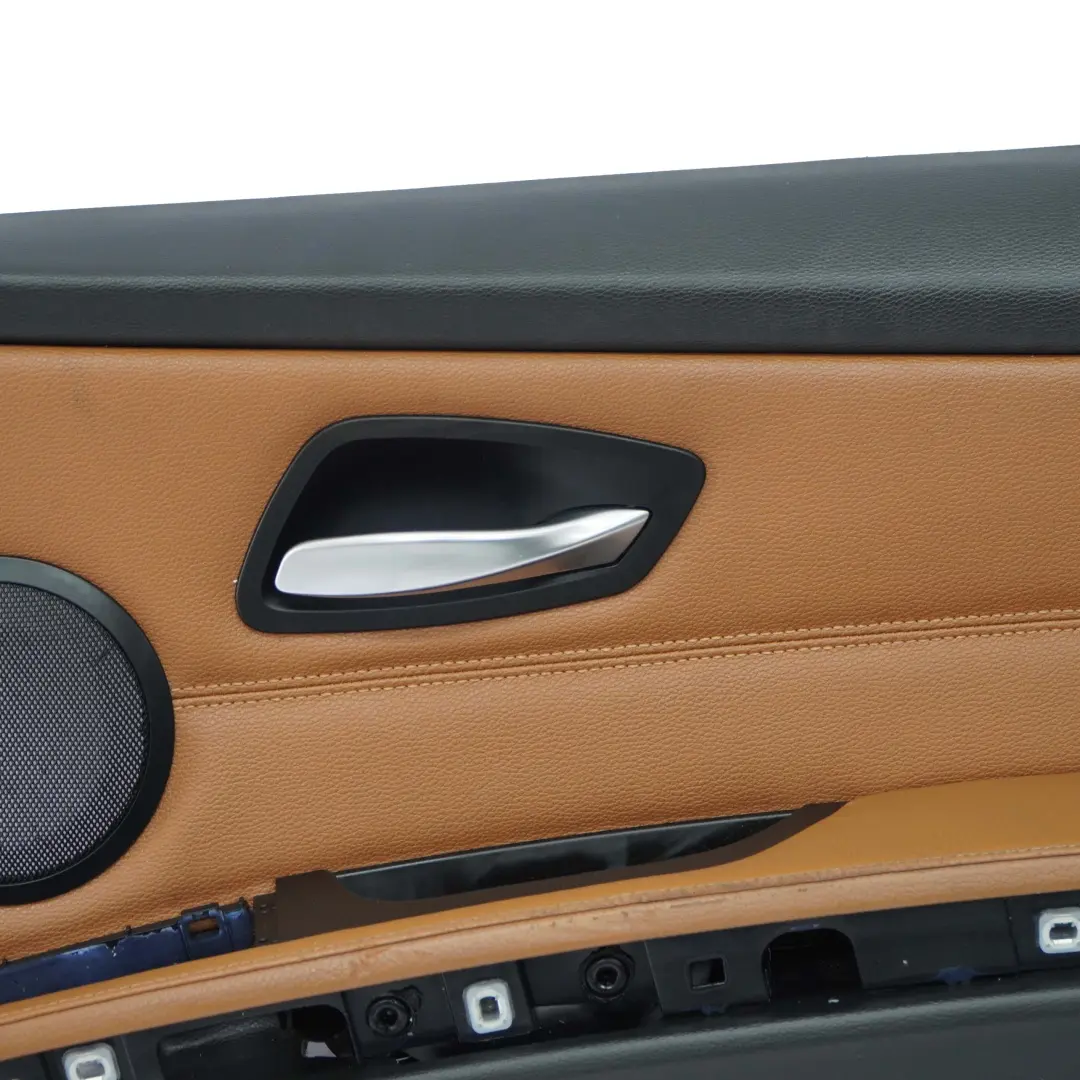 Front Right O/S Door Card Panel Leather Dakota Saddle Brown to BMW 3 Series E90 LCI with Part number 9167834 BMW 3 Series E90 LCI Front Right O/S Door Card Panel Leather Dakota Saddle Brown - SKU rhd-9167834 - Part number 9167834