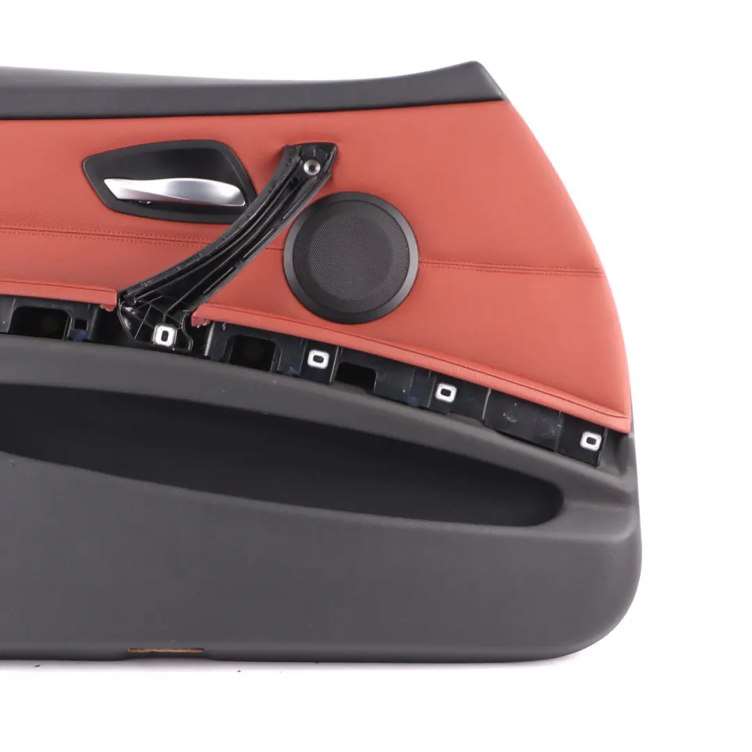 Door Card Front Left N/S Trim Panel Leather Dakota Red Brown to BMW E90 E91 LCI with Part number 9167837 BMW E90 E91 LCI Door Card Front Left N/S Trim Panel Leather Dakota Red Brown - SKU rhd-9167837-1 - Part number 9167837