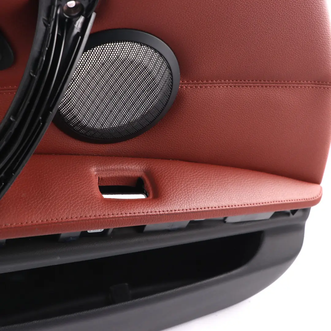 BMW E90 E91 LCI Door Card Front Left N/S Trim Panel Leather Dakota Red Brown - SKU rhd-9167837-1 - Part number 9167837