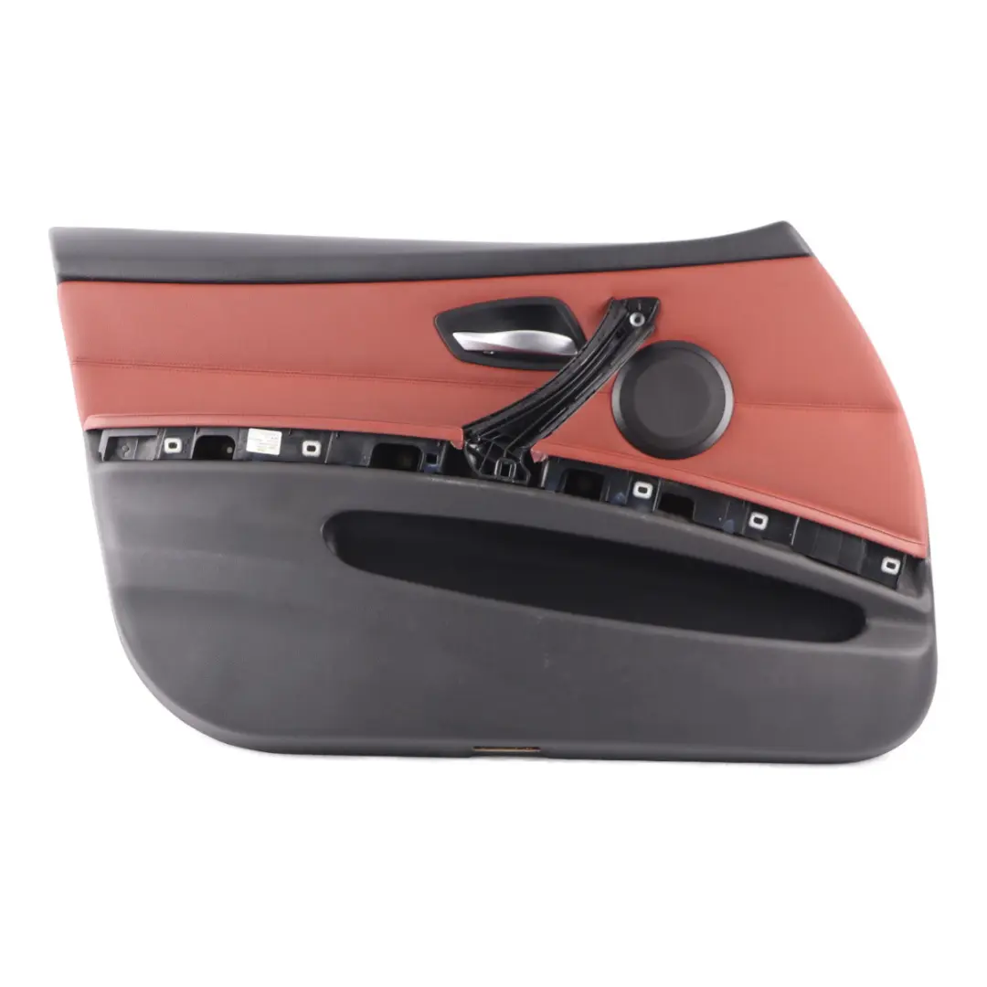 Door Card Front Left N/S Trim Panel Leather Dakota Red Brown to BMW E90 E91 LCI with Part number 9167837 BMW E90 E91 LCI Door Card Front Left N/S Trim Panel Leather Dakota Red Brown - SKU rhd-9167837 - Part number 9167837