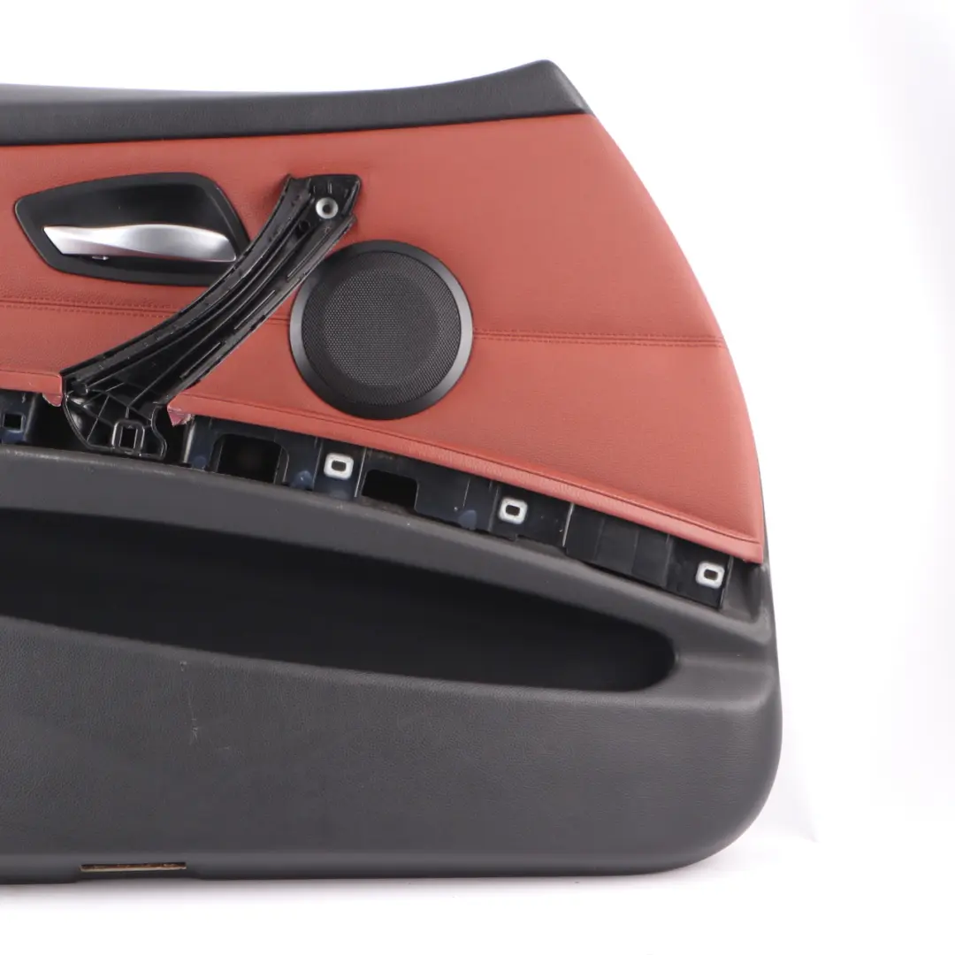 BMW E90 E91 LCI Door Card Front Left N/S Trim Panel Leather Dakota Red Brown - SKU rhd-9167837 - Part number 9167837