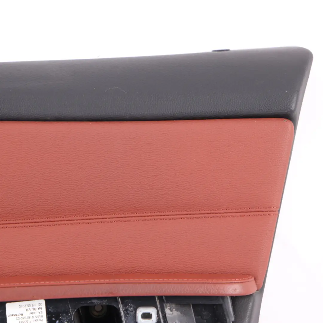BMW E90 E91 Door Card Front Right O/S Trim Panel Leather Dakota Red Brown - SKU rhd-9167838 - Part number 9167838