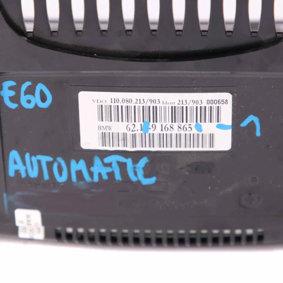  Instrument Cluster BMW E60 E61 LCI Clocks Speedo Control Unit Automatic - SKU rhd-9168865-1 - Part number 9168865