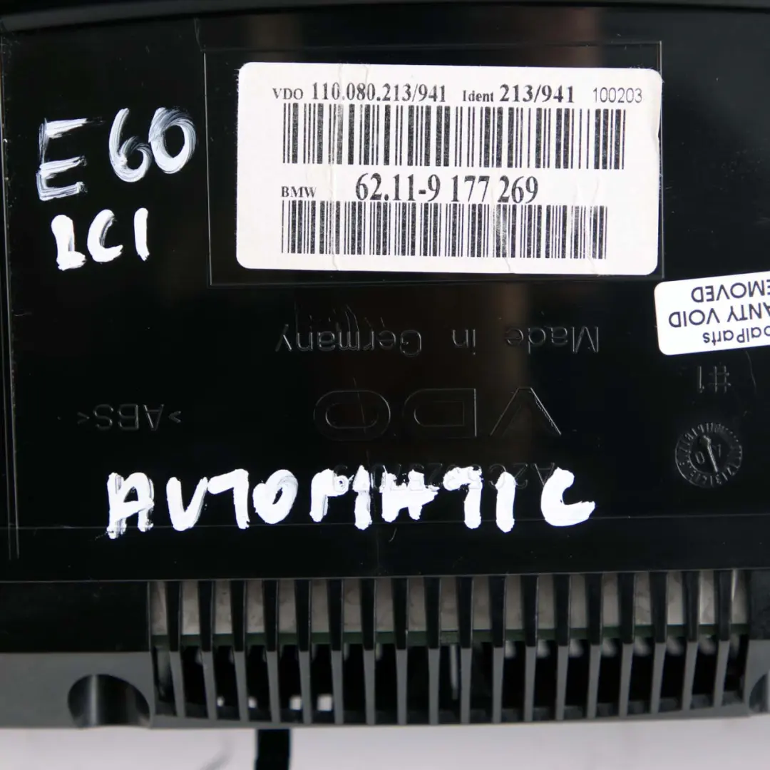 BMW E60 E61 LCI 535d M57N2 Instrument Cluster Speedo Clocks Automatic - SKU rhd-9177269 - Part number 9177269