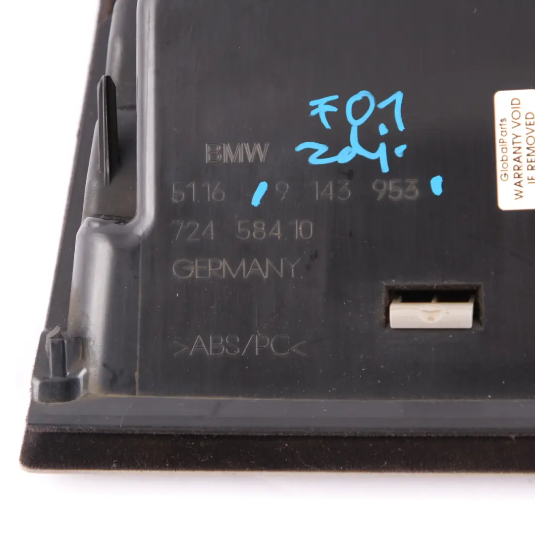  Folding Box BMW F01 F02 Storage Driver's Side Part Everest Grey 9143953 - SKU rhd-9183121 - Part number 9183121