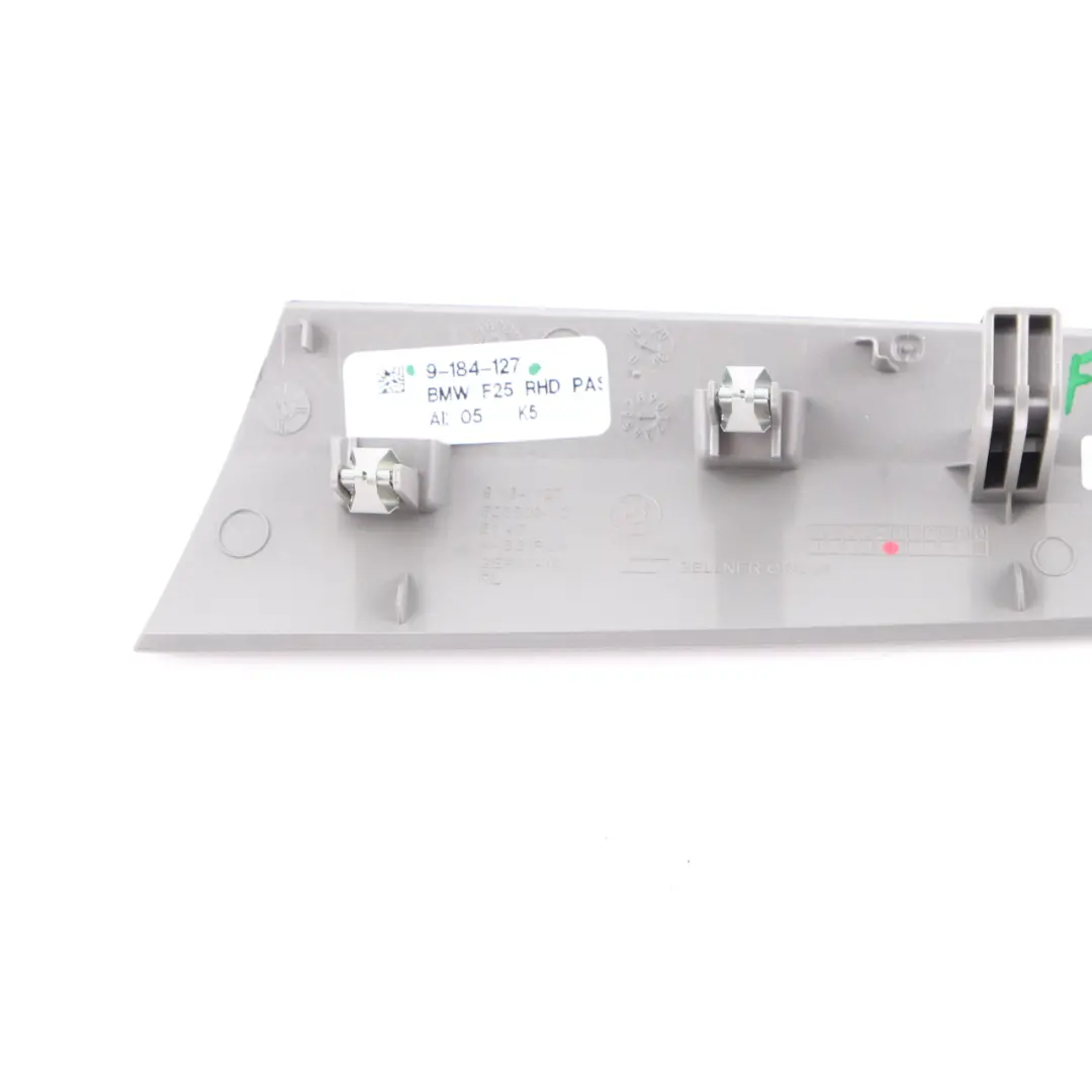 BMW X3 F25 Dashboard Cover I-panel Trim Passenger Side Satin Silver - SKU rhd-9184127 - Part number 9184127