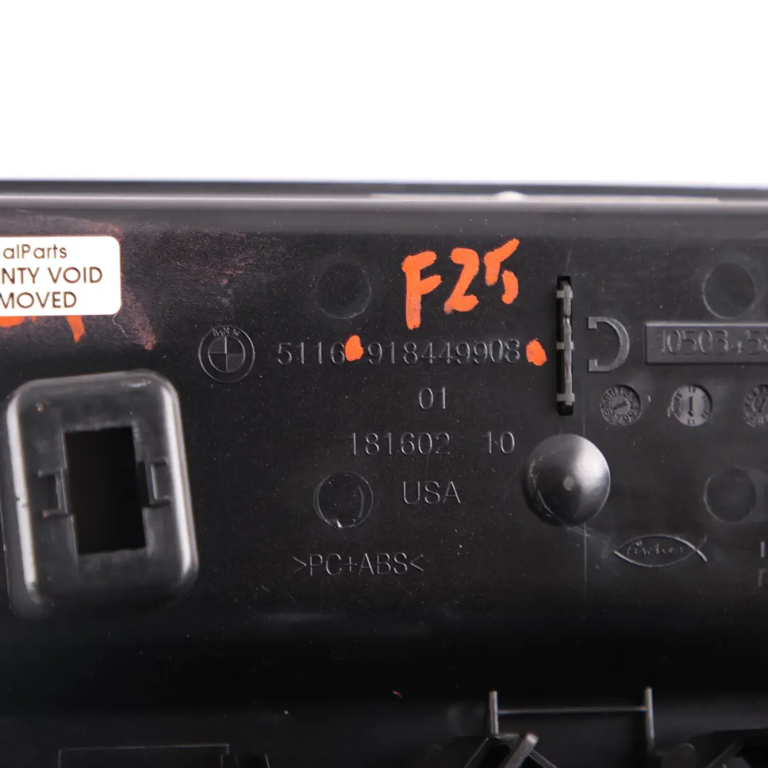 Holder BMW X3 F25 Drink Holder Centre Console Front Cover Black to Cup with Part number 9184499 Cup Holder BMW X3 F25 Drink Holder Centre Console Front Cover Black - SKU rhd-9184499 - Part number 9184499