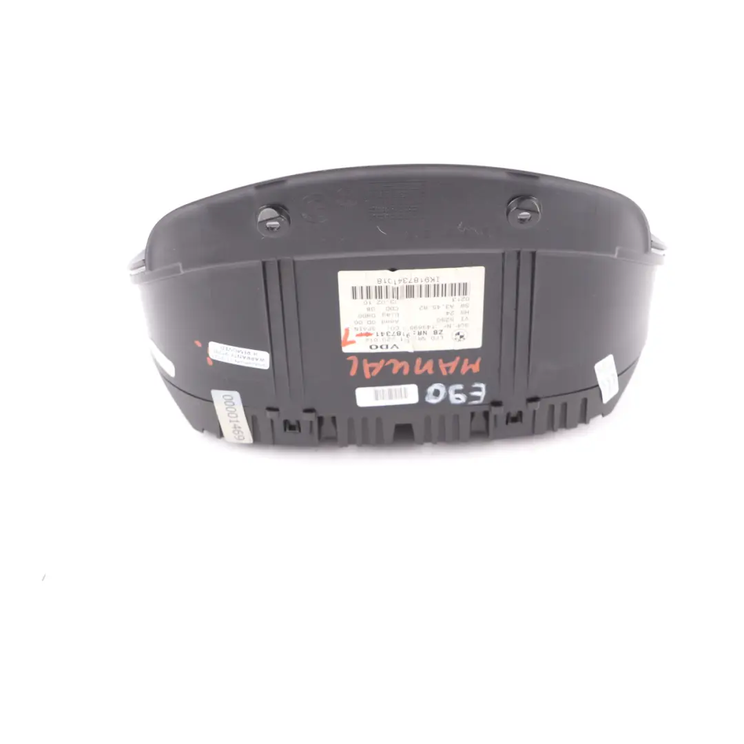 BMW 3 Series E90 E91 E92 Instrument Cluster Speedo Clocks Petrol Manual - SKU rhd-9187341-1 - Part number 9187341