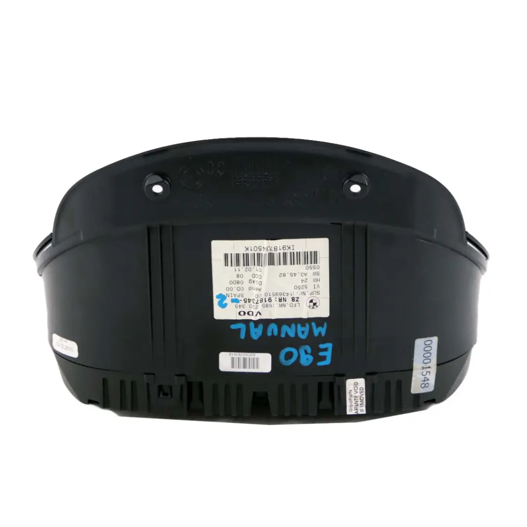 Instrument Cluster Speedo Clocks Manual to BMW 3 X1 E84 E90 E91 E92 Diesel with Part number 9187345 BMW 3 X1 E84 E90 E91 E92 Diesel Instrument Cluster Speedo Clocks Manual - SKU rhd-9187345-2 - Part number 9187345