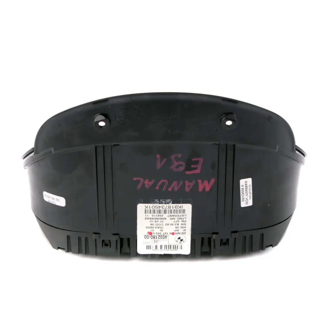 BMW 3 X1 Series E84 E90 E91 E92 Diesel Instrument Cluster Speedo Clocks - SKU rhd-9187345 - Part number 9187345