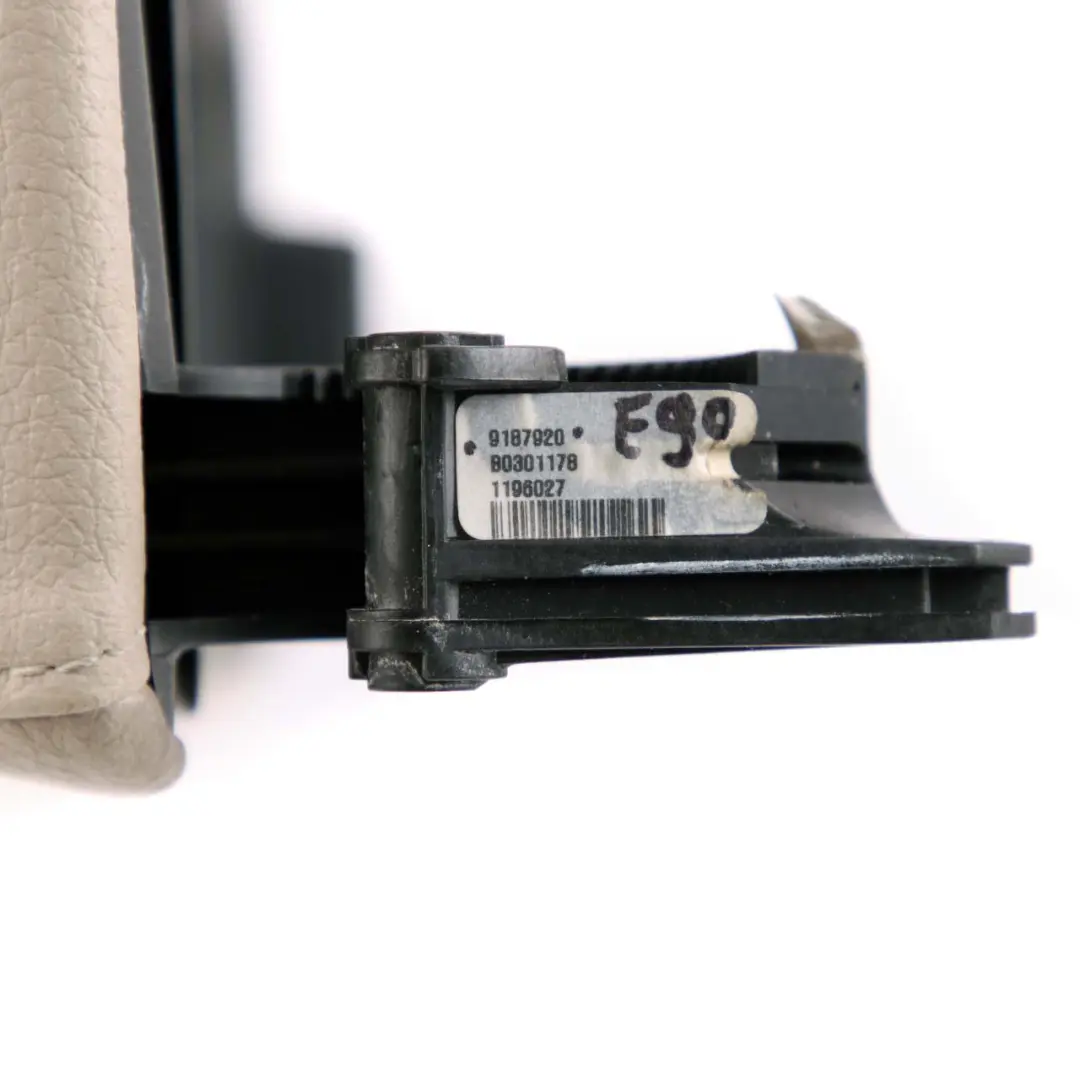 Leather Cover Centre Console Armrest Oyster to BMW 3 Series E90 E91 E92 LCI with Part number 9187920 BMW 3 Series E90 E91 E92 LCI Leather Cover Centre Console Armrest Oyster - SKU rhd-9187920 - Part number 9187920